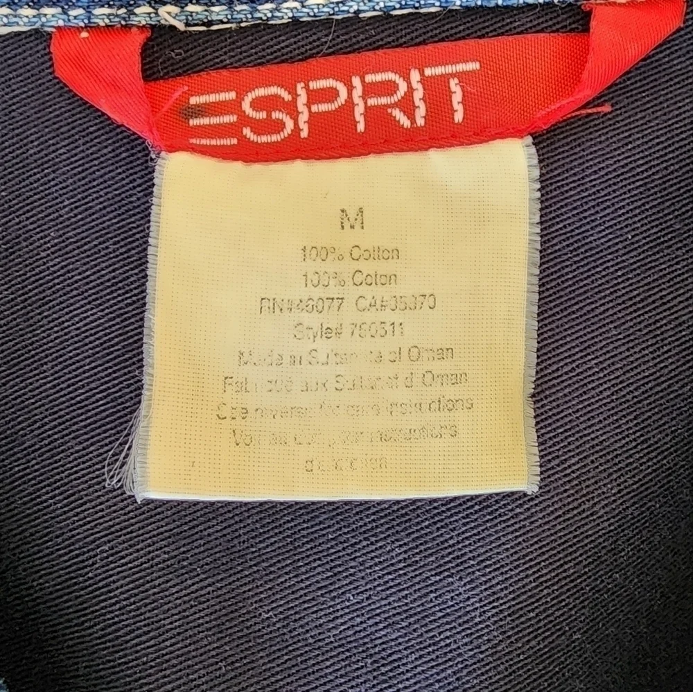 Vintage Y2k E Spirit Denim Jacket 100% Cotton Women's Sz M. - Picture 5 of 5